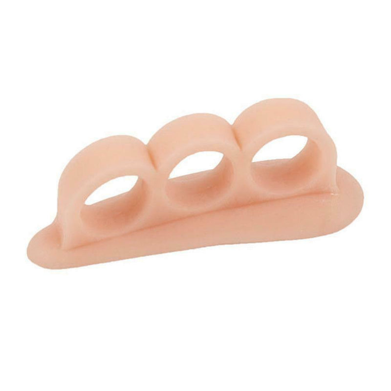 1 Pair Silicone Bunion Protector Toe Separators Straightener (Champagne)