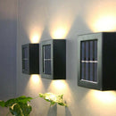 LED Solar Power Wall Light Waterproof Outdoor Garden Fence Lamp Warm White