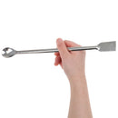 1Pc New Stainless Steel Spoon Medicinal ladle with Spatula,Length 300m@