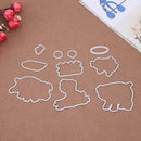 Pig Silicone Clear Stamp+Metal Cutting Dies Stencil Frame Scrapbook Decor
