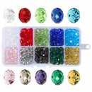 300 Pcs Glass Beads, 8mm 10 Color Faceted Beads Crystal Beads for Jewelry M L1I1