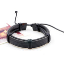 6Pcs Adjustable Braided Wax Rope Leather Bracelet Wristband Punk Cuff Bangle Hot