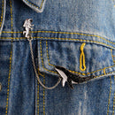 Cartoon Astronaut Brooch Whale Enamel Pins Denim Fashion Badges Accessories