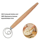 Stainless Steel Dough Whisk Cake Bread Pastry Dough Mixer Stick Egg Beater To Ew