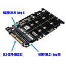 M.2 Ssd To U.2 Adapter 2In1 M.2 Nvme And Sata-Bus Ngff Ssd To Pci-E U.2 Sff I5N9