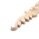 Rubber Wood Carved Onlay Applique Unpainted Flower Door Home Furniture Deco