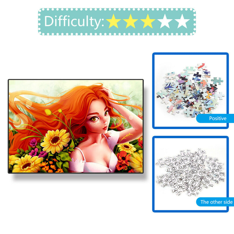 1000 Pieces DIY Paper Puzzle Beauty of Sunflower Jigsaw Picture Toys Decor
