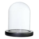 Glass Dome with Wood Base for Home Wedding Centerpiece Display Decor_Black B