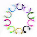 10x Stainless Steel Horseshoe Bar Lip Nose Septum Ear Ring Stud Piercing WomenJR