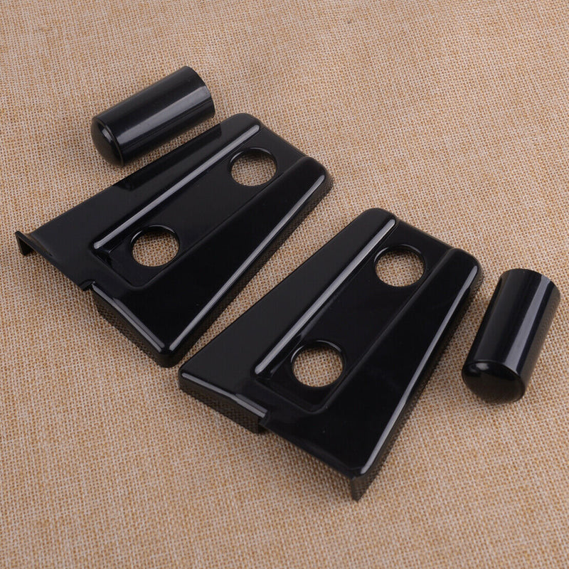 8x Black Side Door Hinge Cover Molding Trim fit for Jeep Wrangler JK 4Dr 07-18