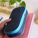 School Boy Pencil Case & Bags Solid Color Large Capacity Denim Canvas Pen Box