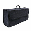 Trunk Organizer Felt Cloth Foldable Car SUV Storage Bag Dark Gray Cargo Box SOE
