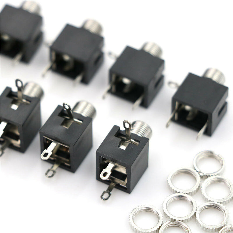 10 Pcs Panel PCB Female 3.5mm Headphone Jack Audio Connectors JR