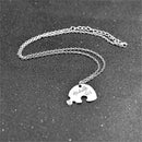 New Necklace Broken Heart Pendant Puzzle Little Middle Big Sister Famly Chain3C