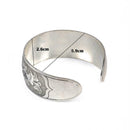 Tibetan Tibet Peony Totem Carved Bangle Cuff Fashion Adjustable Bracelet Je M8X5
