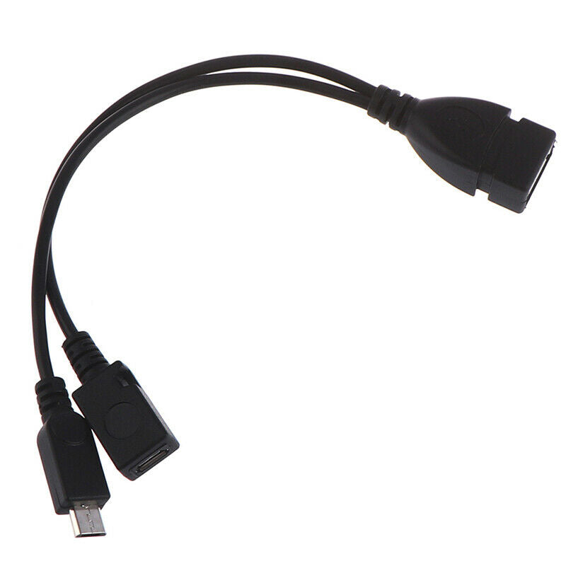 Splitter 1:2 Female To Micro Male + Female HOST OTG Adapter Cable JR