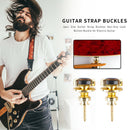 2pcs Zinc Alloy Guitar Strap Buckles Lock Button Buckle for Electric Guitar