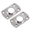 2Pcs Boat Hand Rail Fitting 90 Degree Stainless Steel Rectangular Base 25mm