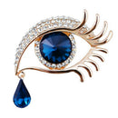 Tears of Angel Eyeball Diamond Brooch Eyelashes Crystal Pin Jewelry Scarves