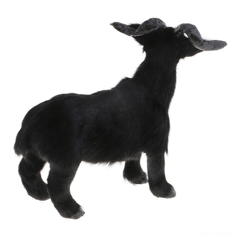 Chinese Mascot Lucky Animal Zodiac Sheep Lamb Goat Statue Plush Toys Black