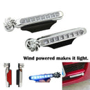 Wind Powered 8 LED Car DRL Daytime Running Light Fog Warning Auto Head Lamp  LJ