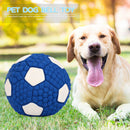 Pet Soft Latex Squeak Sound Molar Ball Dog Interactive Chew Toys (Football) A