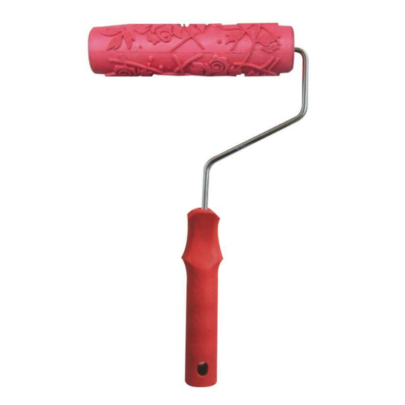 7inch Flowers Pattern Paint Rubber Roller for Home Shop Wall Creative Decor