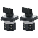 2PCS 3-Position 2 Pole Rotary Selector Universal Rotary Cam Changeover Swit vcr