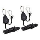 2Pcs Rope Clip Hanger Grow Light Ratchet Hanger 150lbs Capacity 6.56Ft Long