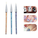 Professional Nail Art Liner Brush UV Gel Painting Acrylic Nail Brushes Stri F2P2