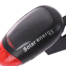 Solar Power Bike Bicycle LED Cycling Tail Rear Red Light Lamp Taillight Clamp