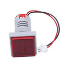 Led Digital Dual Display Voltmeter Ammeter Voltage Gauge Meter Ac 60-500V 0