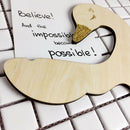 2pcs Sweet Swan Bowknot Baby Room Nursery Wooden Coat Clothes Hook Hangers