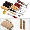Leather 1 Set New Craft Hand Stitching Sewing Tool W2M3 Kit/ T Waxed Thimbl S7O8