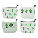 Pack Of 4 Canvas Coin Purse Change Cash Bag Zipper Small Purse Wallets, CactC7Y6