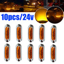 10x Amber 4 LED Clearance Side Marker Light for Car Truck Trailer Pickup 12-24V