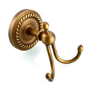 European Retro Copper Bathroom Toilet Hanging Clothes Coat Hat Double Hook