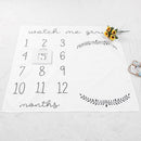 Newborn Baby Calendar Photography Blanket Number Printed Props Background Throws