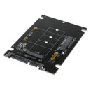 Replacement 2 in 1 NGFF M.2 B+M Key Or MSATA SSD to SATA Adapter Card, Black