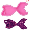 1pc Fish Mermaid Tail Keychain Pendant Silicone Mold for DIY Pudding Candy SEAU