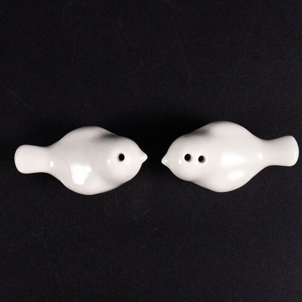 1 Set of Love Birds Ceramic Salt and Pepper Shakers Personalised Wedding Fa