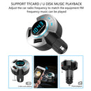 Car Bluetooth 5.0 Transmitter Charger TF Card Audio Kit with Display BT17