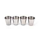 4X 30ml stainless steel outdoor camping mini cup mug drinking with serving BX