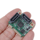 Mini PCI-E PCI express to SATA 3.0 converter hard drive extension card 2 ports!c