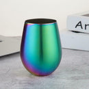 Stainless Steel Wine Glass Coffee Tea Mug Beer Tumbler Milk Drinking Cup 500ml