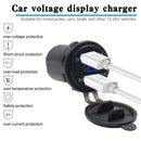 Dual USB Ports Car Boat Charger Digital Panel