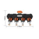 4 Way Garden Water Tap Splitter Adaptor Quick Thread Pipe Adapter Connector R7P4
