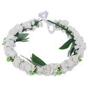 Korean Bridal Flowers Wedding Head Wreath Crown Floral Hair Headpiece White