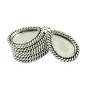 10Pcs Teardrop Tray Cabochon Setting Blank Bezel Pendant Base DIY Findings