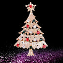 Christmas Brooch Christmas Tree Design Costume Jewellery Sparkly Crystal Ar